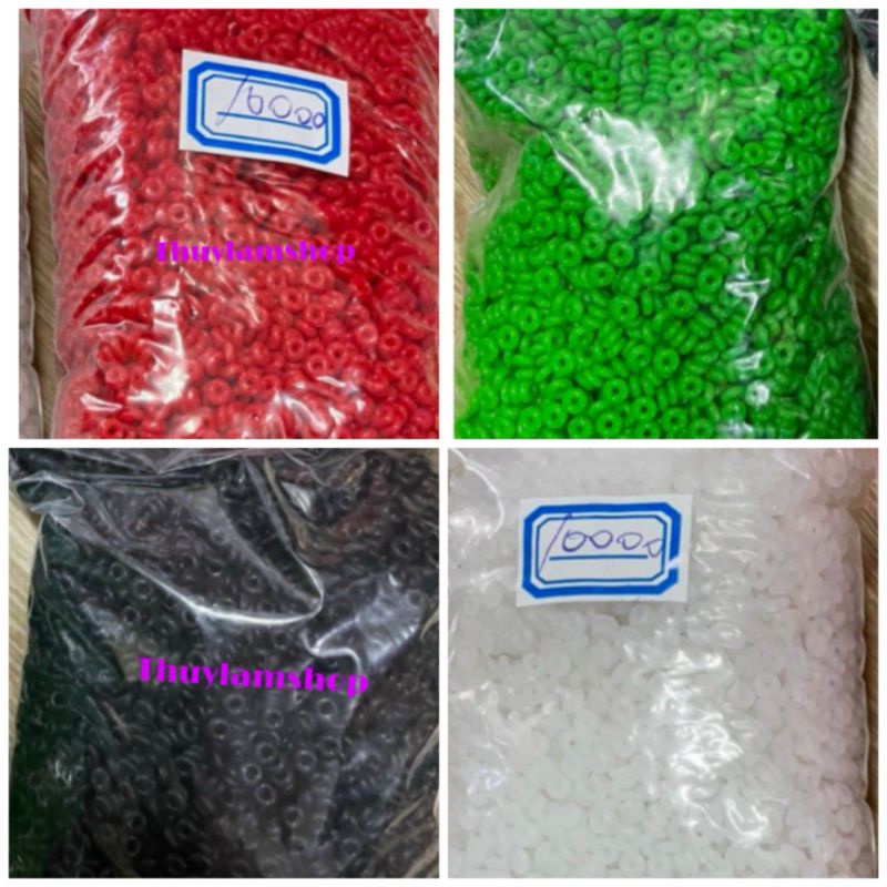 Bịch 100 khoen nhựa chặn hạt 2li 3li đủ màu