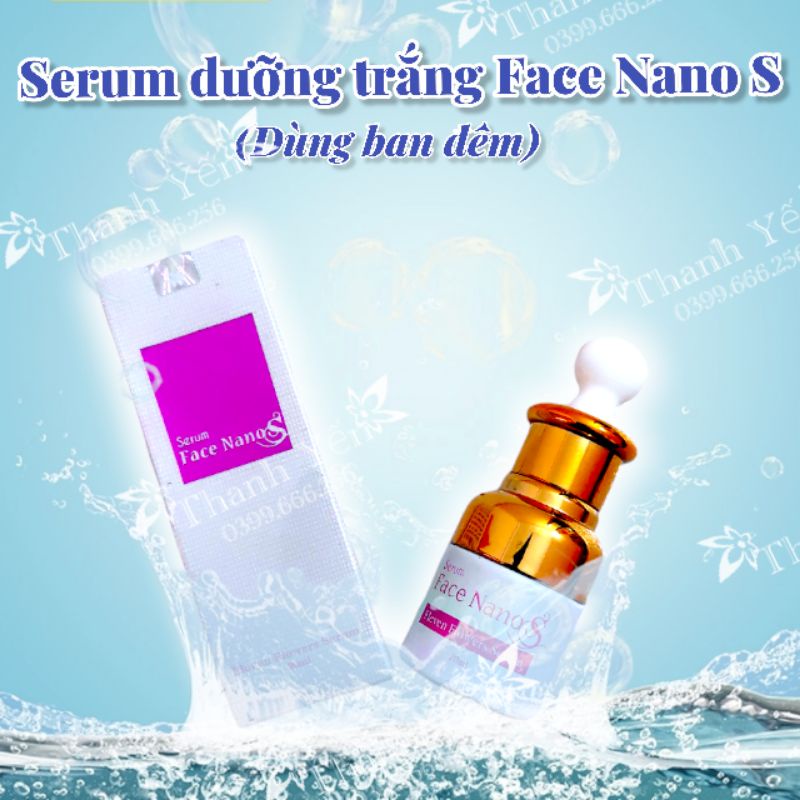 [FREESHIP + QUÀ TẶNG 🎁] Serum Face Nano S - Sắc Hồng dưỡng trắng da ban đêm 20ml