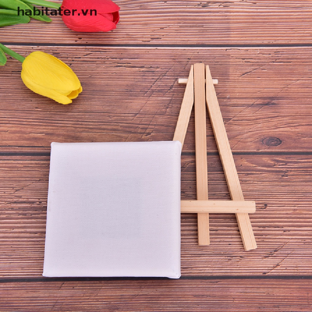 Tranh Vải Bạt Kéo Dài Khung Gỗ 10Cmx10Cm Cho Trẻ Em Vẽ Tranh