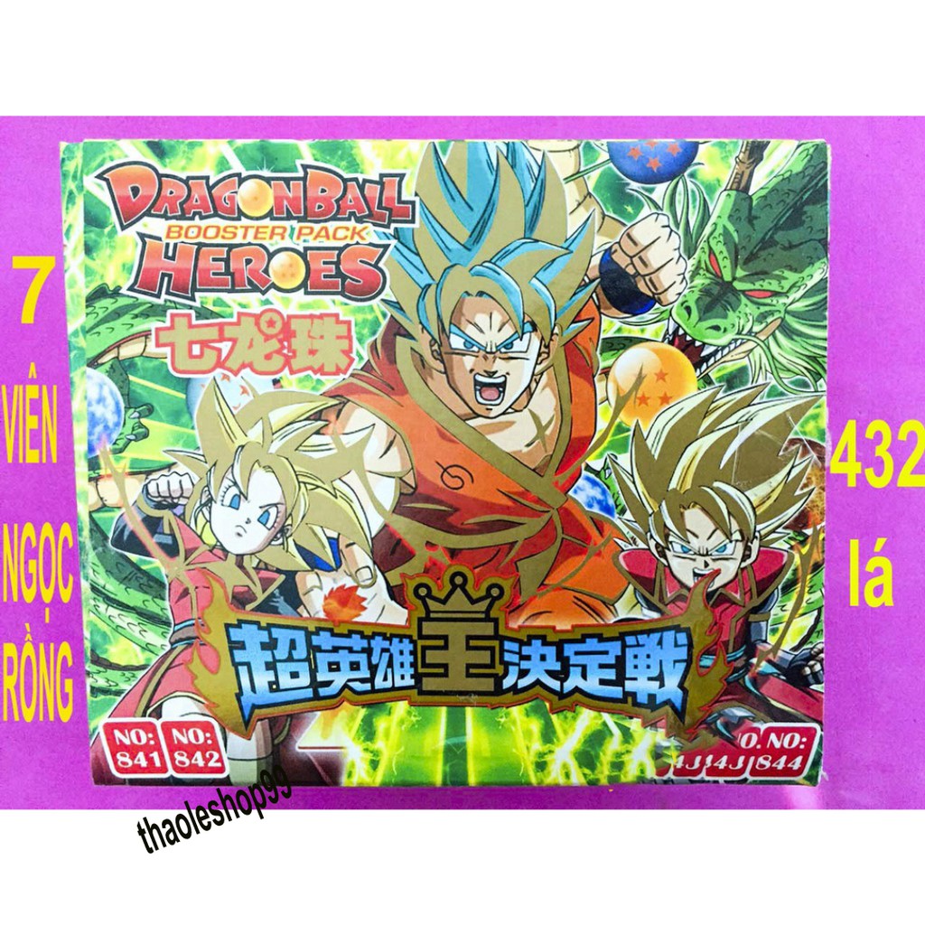 HỘP THẺ BÀI 7 VIÊN NGỌC RỒNG LOẠI LỚN 432 LÁ ĐẦY ĐỦ NHÂN VẬT DRAGON BALL-SONGOKU (hàng hiếm)