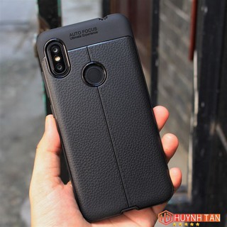 Ốp lưng Xiaomi Redmi Note 6 Pro Vân da Auto Focus ( Đen )