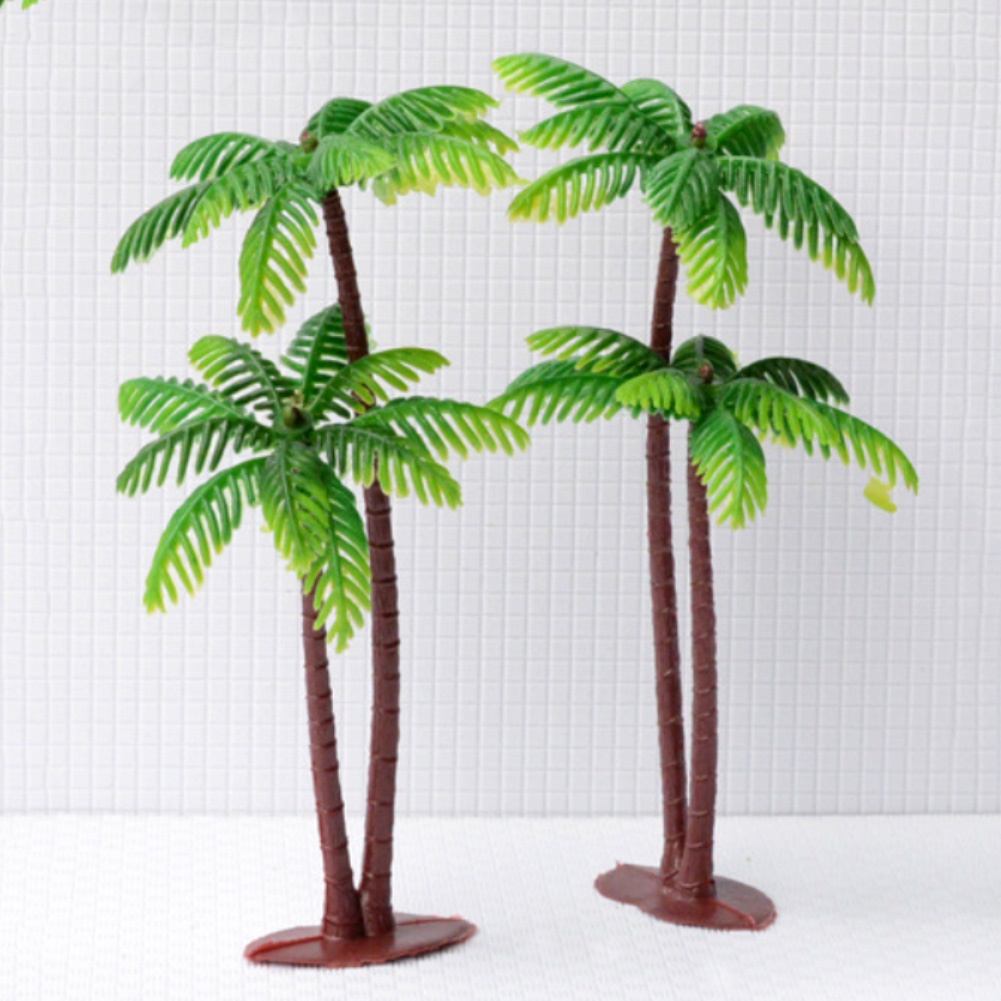 【SPP】5Pcs Mini Coconut Palm Tree Model Plant DIY Landscape Bonsai Dollhouse Decor