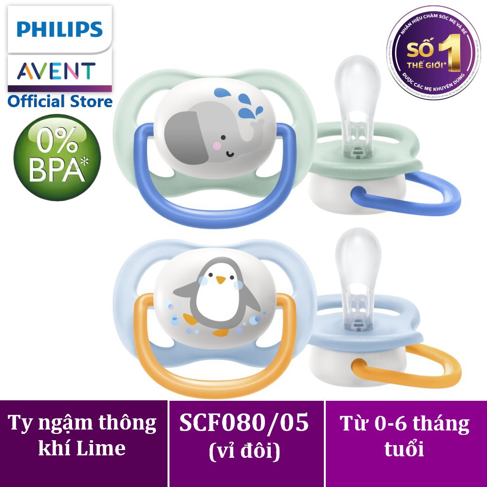 Ti Giả philips Avent Ultra air Chỉnh Nha chống vẩu [Hàng chính hãng]