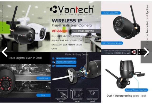 Canera IP Wifi Vantech VP-6600C