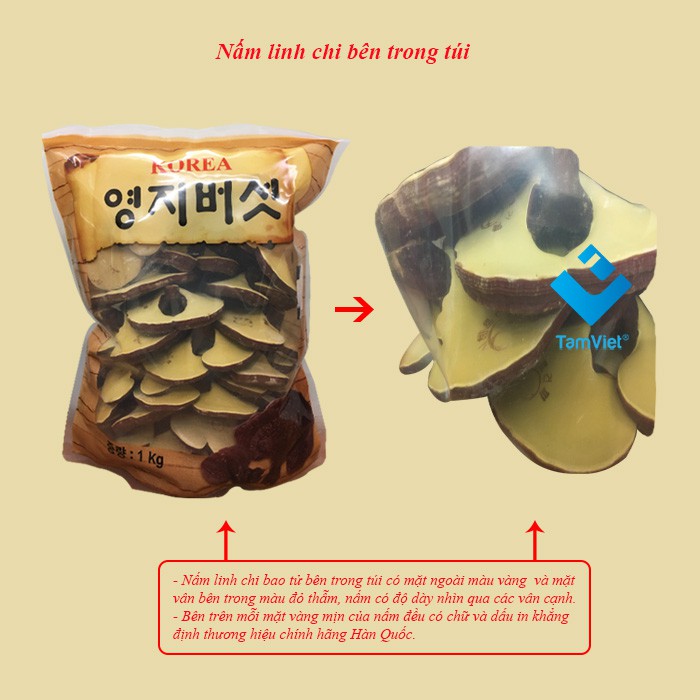 Nấm linh chi bao tử Hàn Quốc, túi 1kg