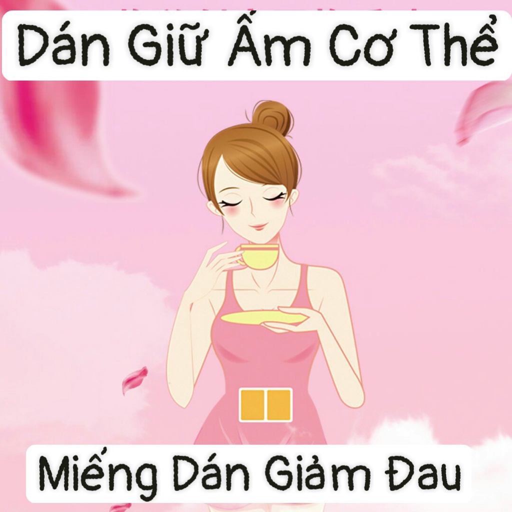 COMPO 5 Túi Dán /10 miếng dán Giữ Nhiệt Cơ Thể Miếng Dán Hỗ Trợ Giảm Đau Bụng Kinh Từ Thảo Dược - 1 Túi/ 2 miếng