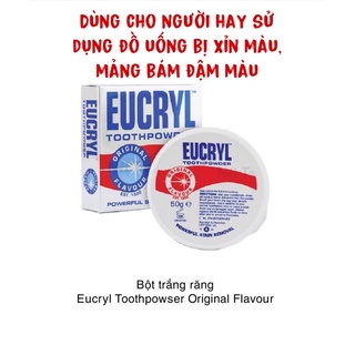 UK- Combo kem đánh răng & bột đánh răng Eucryl làm trắng răng hiệu quả