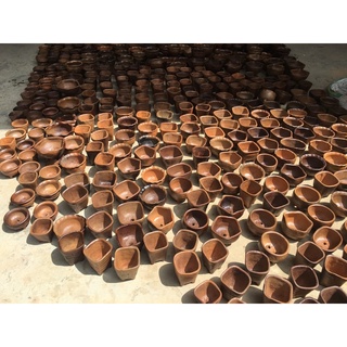 Combo 5 Chậu gốm đất nung | Chậu sen đá | Gốm đất nung | Gốm Bàu Trúc | Gốm Chăm