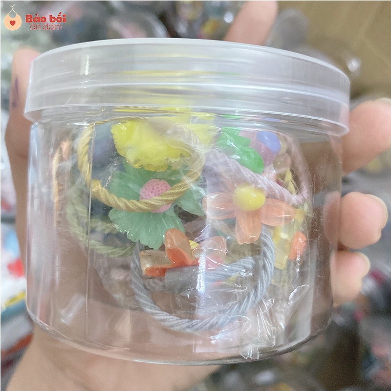 Hộp 30 dây cột tóc siêu dễ thương cho bé,nhiều họa tiết( kèm hình thật)