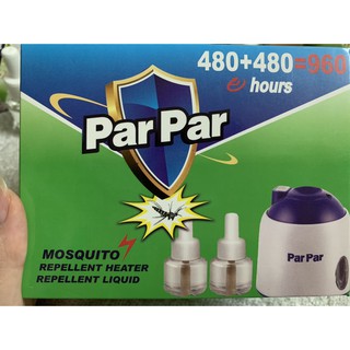 MÁY ĐUỔI MUỖI XÔNG TINH DẦU PARPAR (TẶNG KÈM LỌ TINH DẦU)