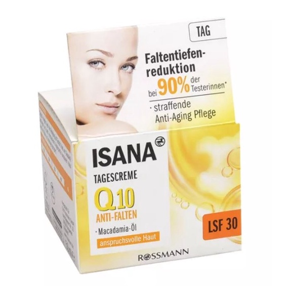 Kem dưỡng da Isana Q10 giảm nhăn chống lão hóa ngày và đêm 50ml - Hàng nội địa Đức