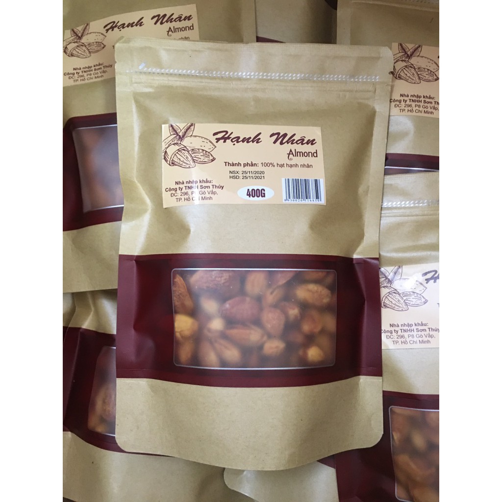 400G Hạnh Nhân Rang Bơ Cao Cấp Vỏ Siêu Mỏng