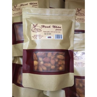 400g hạnh nhân rang bơ cao cấp vỏ siêu mỏng