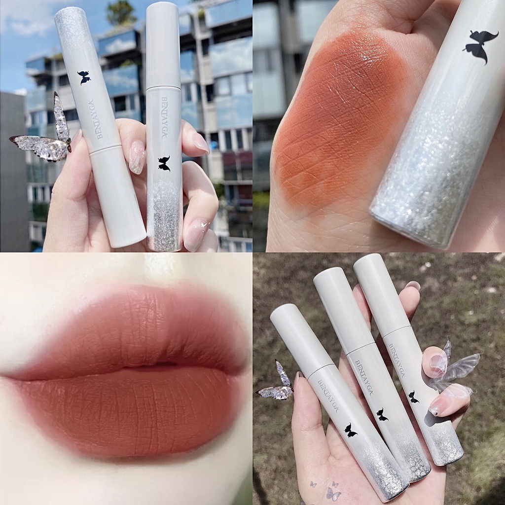 [Hàng mới về] Son môi lâu trôi và chống thấm nước chất lượng cao với 5 màu sắc tùy chọn