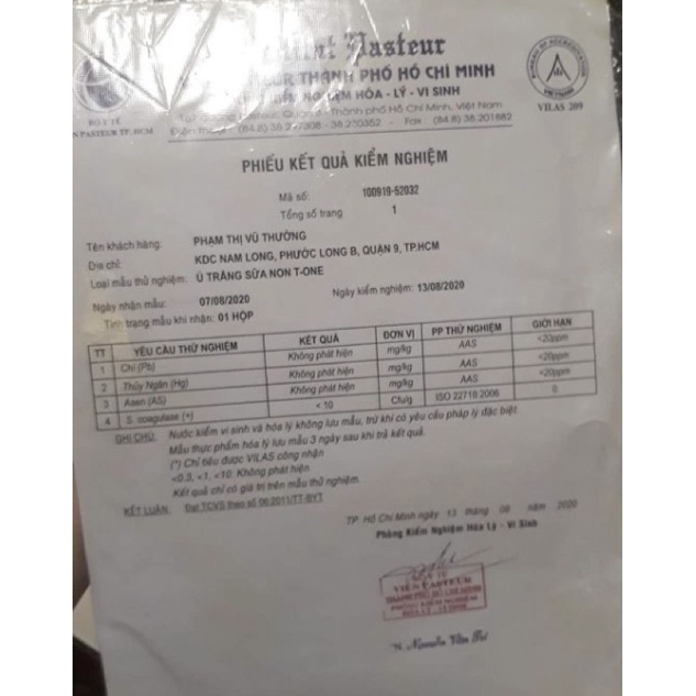 SỮA NON Ủ TRẮNG BÒ-1000ML