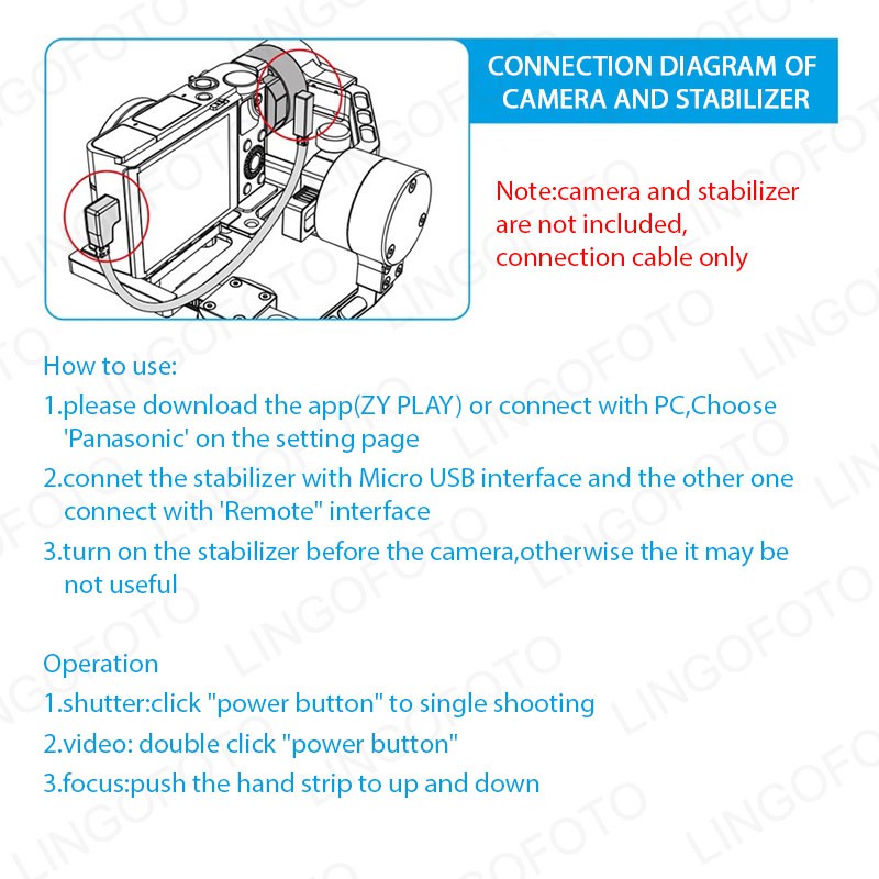 Zhiyun Dây Cáp Điều Khiển Tốc Độ Cao 2.5mm Cho Máy Ảnh Panasonic Gh4 / Crane / Crane-M /Crane-Plus /Crane2 Ac1020