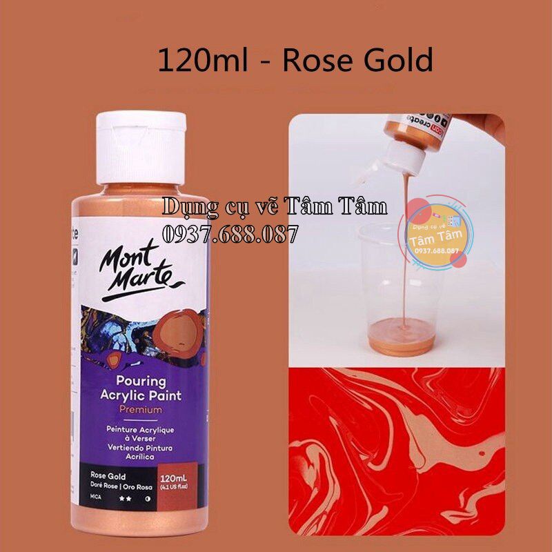 [ TÂM TÂM ]-Mont Marte Premium Pouring Acrylic Paint, Màu Acrylic Pouring đăng lần 1/2-