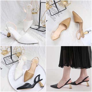 Slingback Vân cá sấu gót mạ vàng đồng có thêm bigsize_40-41-42 cho nàng ngoại cỡ