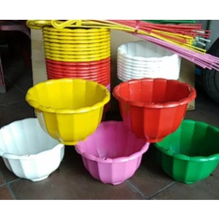 COMBO 5 Chậu Nhựa bông bí treo 23X16 - chậu trồng cây, trồng hoa mười giờ, dừa cạn ..., màu chọn ngẫu nhiên