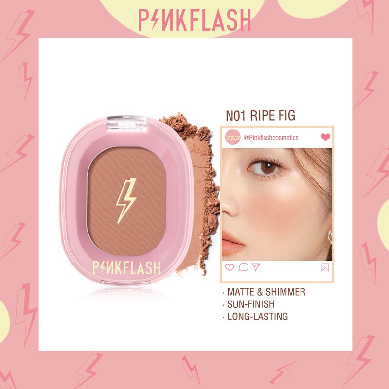 Phấn má hồng PINKFLASH trang điểm làm đẹp 11 màu tùy chọn 30g