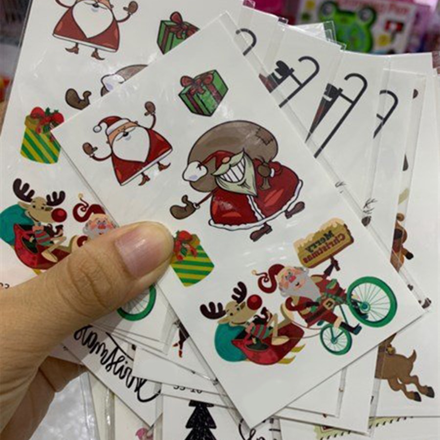 Bộ Sticker Noel Trang Trí Cửa Hàng, Nhà Cửa, Văn Phòng,... - Làm Quà Tặng Cho Khách Hàng - Đặt Làm Theo Yêu Cầu