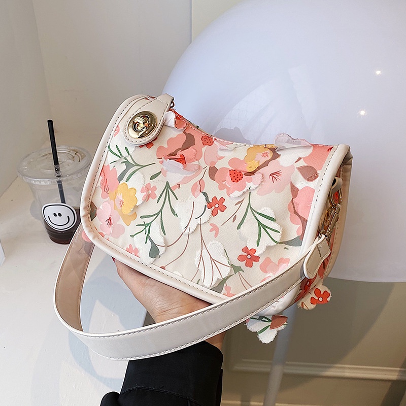 Túi Đeo Vai Đính Hoa Thời Trang Xinh Xắn Cho Nữ