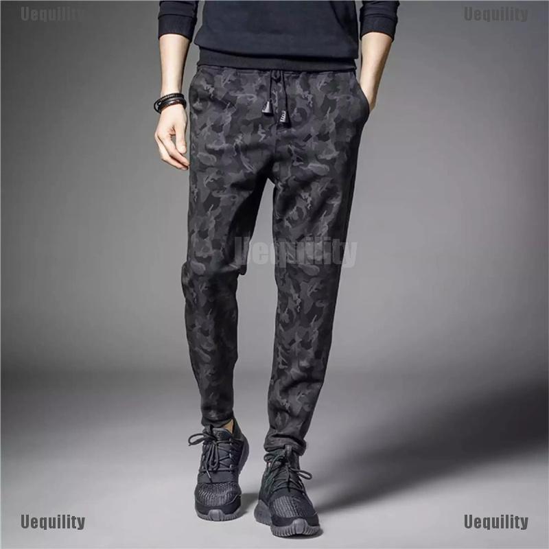 [Uequility] Camouflage Pants Men Joggers Cargo Camo Full Length Sport Sweatpants Trousers