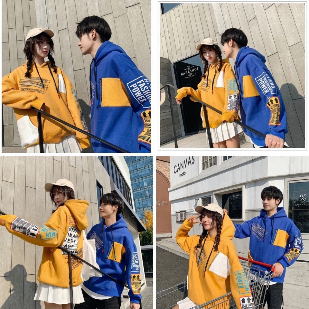 Áo Hoodie Unisex nam nữ khoác nỉ KN34 trần bông cao cấp phối màu siêu đẹp, form unisex Hàn Quốc | BigBuy360 - bigbuy360.vn