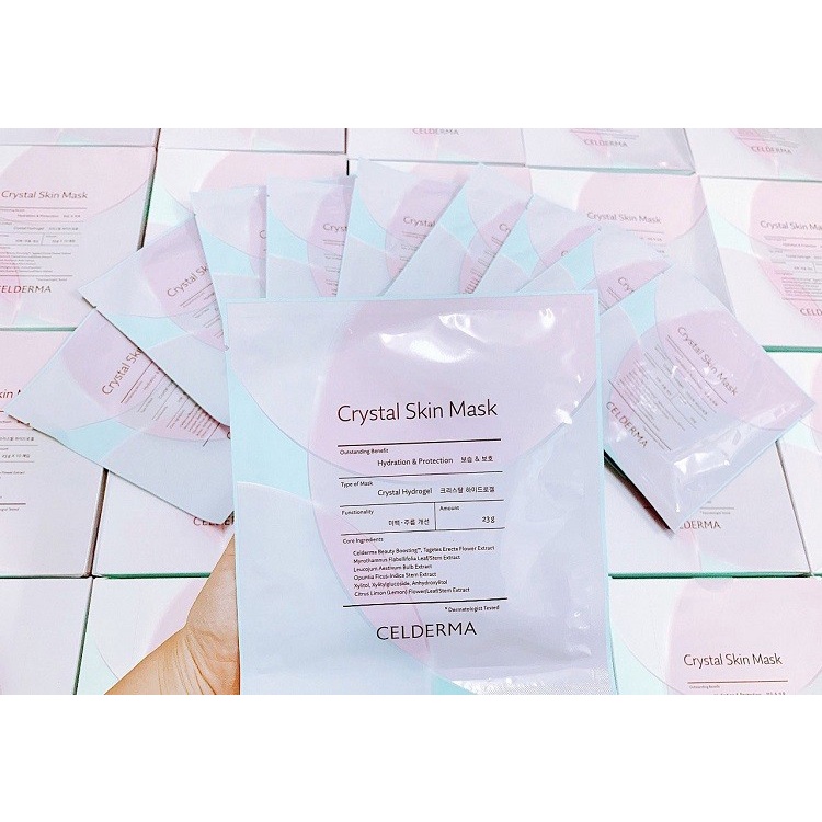 Mặt Nạ Celderma Crystal Dưỡng Trắng Sáng Da Dạng Thạch Hàn Quốc - Full hộp