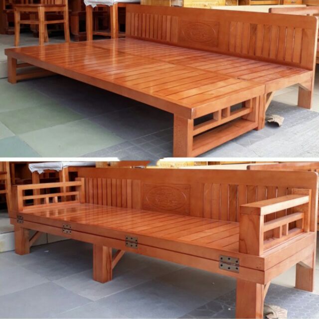 Giường gấp  XOAN  tự nhiên 1M2X1M9 | BigBuy360 - bigbuy360.vn