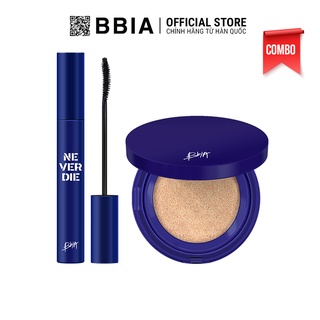 Combo Never Ever Die - 1 Mascara Làm Dày Mi Bbia Never Die Mascara 7g Và Phấn Nước Bbia Never Die Cushion 11g