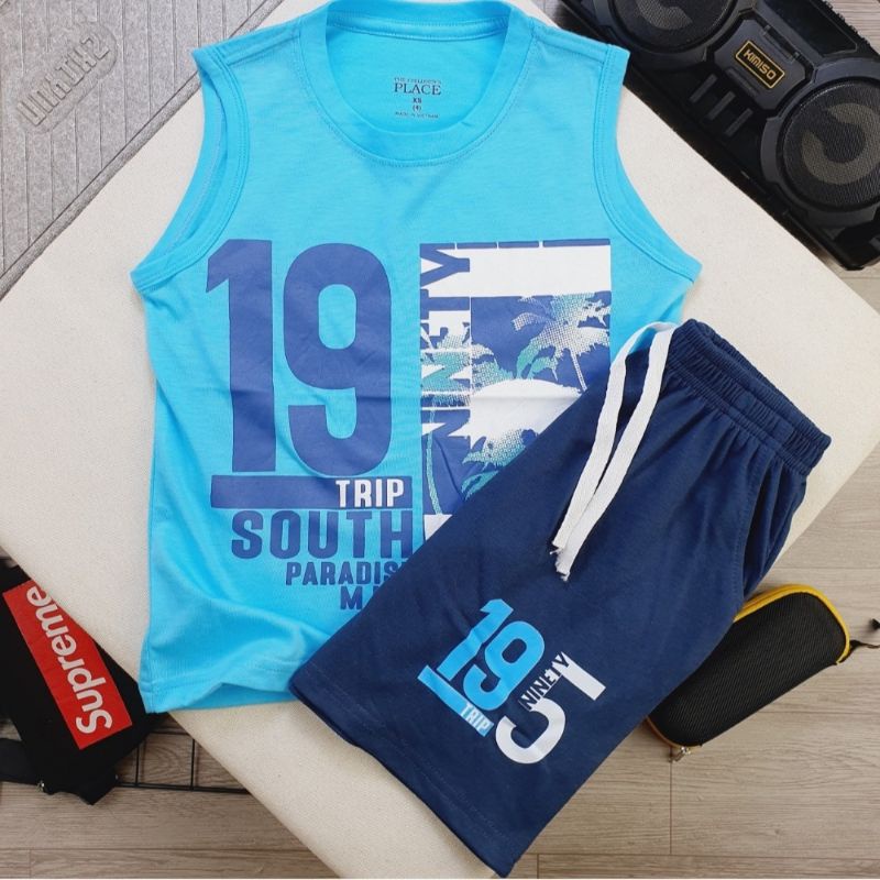 BỘ COTTON SÁT NÁCH BÉ TRAI . BỘ PLACE VNXK