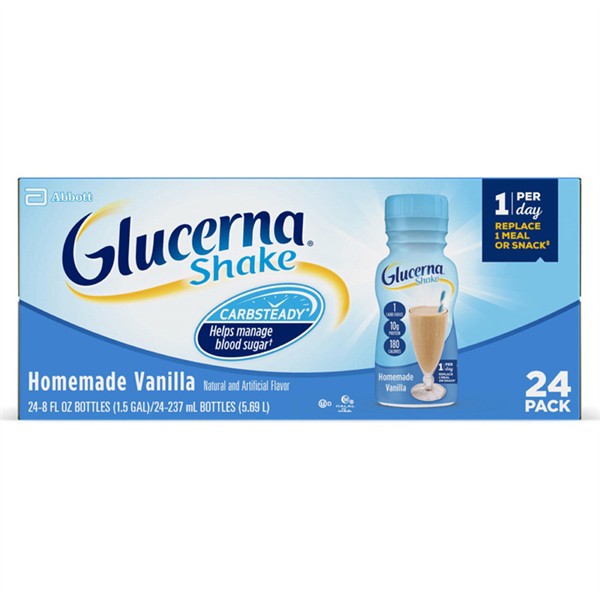 Thùng 24 Chai Sữa Nước Glucerna Shake Dành Cho Người Tiểu Đường Hương Vani 237ml – Mỹ 03/2022