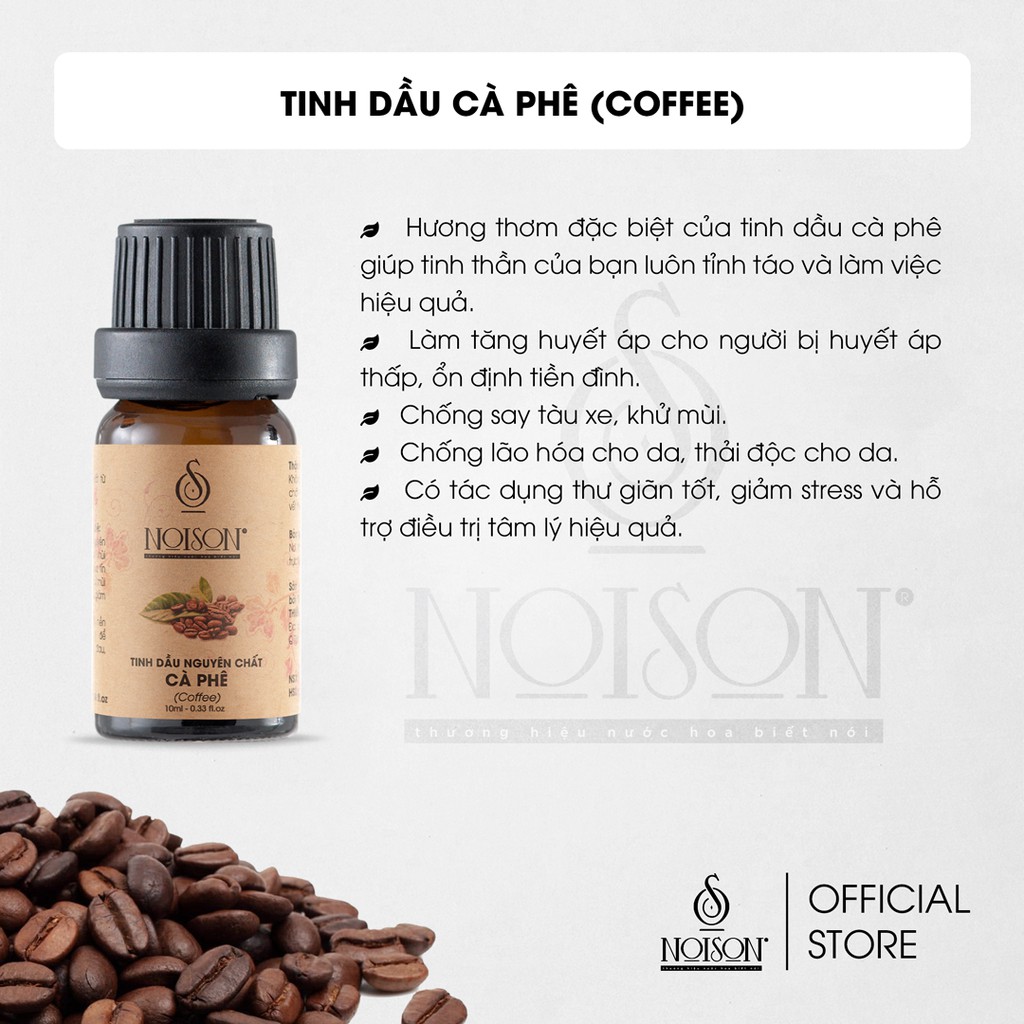 Tinh dầu Cà phê Noison 100ml | Coffee Essential Oil | Nhập khẩu Ấn Độ