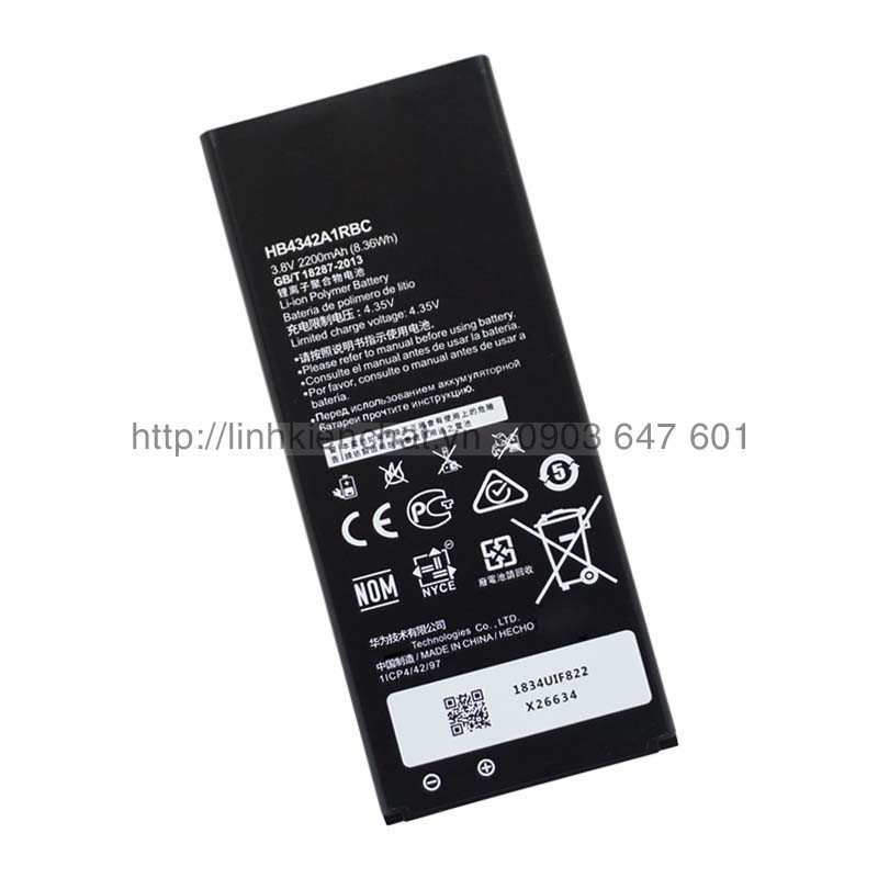 Pin Huawei Y5 ii Y5ii CUN-U29 2200mAh - Hàng nhập Khẩu (Đen)