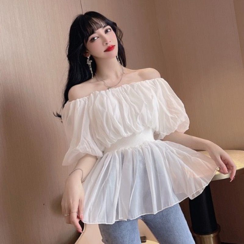 ÁO TRỄ VAI CHIẾC EO TAY BỒNG XINH ĐẸP B18