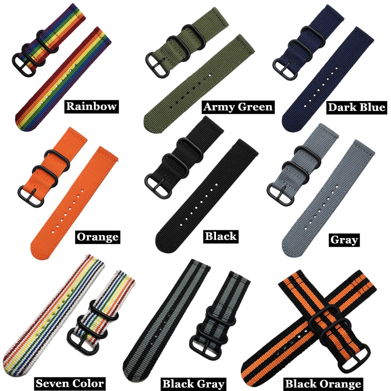 Dây Đeo Vải canvas nylon 24mm Thay Thế Cho Đồng Hồ Thông Minh Suunto 9 7 Baro / Suunto D5