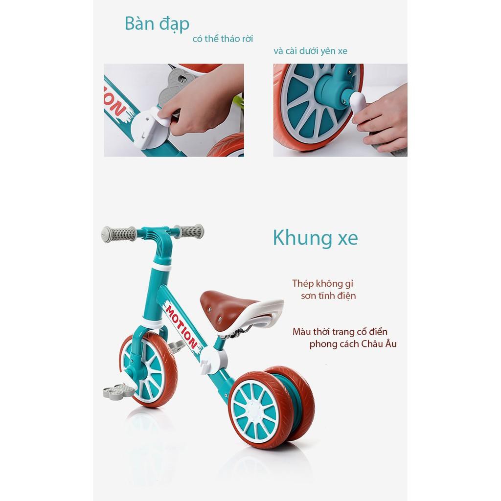 FREE SHIP !!! Xe chòi chân kiêm xe đạp cho bé Motion - Xe thăng bằng khung thép, ghế da cho trẻ em DC018