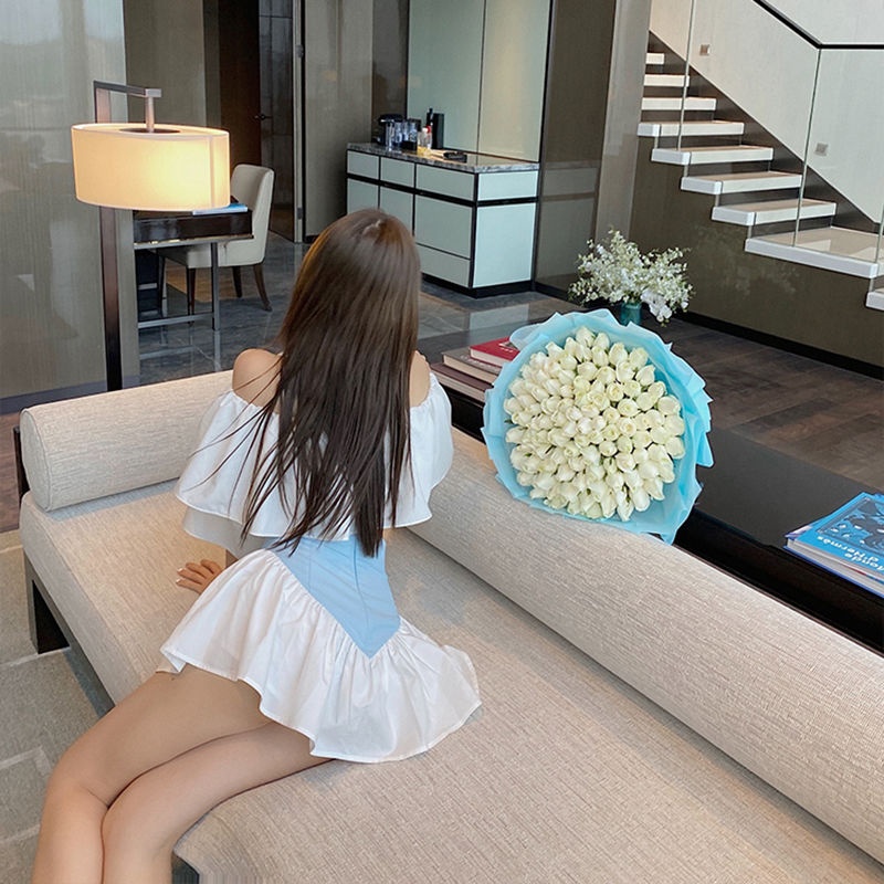 Đầm nữ dáng xòe trễ vai mini Emilyshop