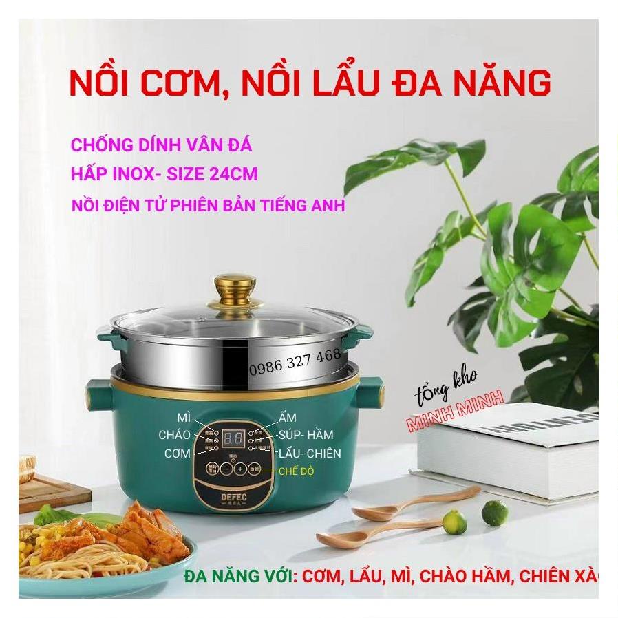 [Hàng Đẹp- Loại 1] Nồi Lẩu Mini,Ca Nấu Mì Đa Năng 2 tầng Hàn Quốc- Vân Đá Siêu Chống Dính Kèm Hấp