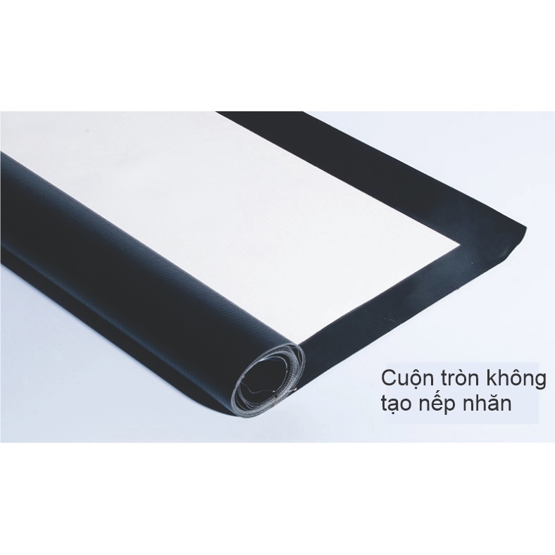 Màn chiếu sợi thủy tinh trắng cho máy chiếu - loại dày 4 lớp, tăng sáng 20%, tương phản cao - góc nhìn rộng