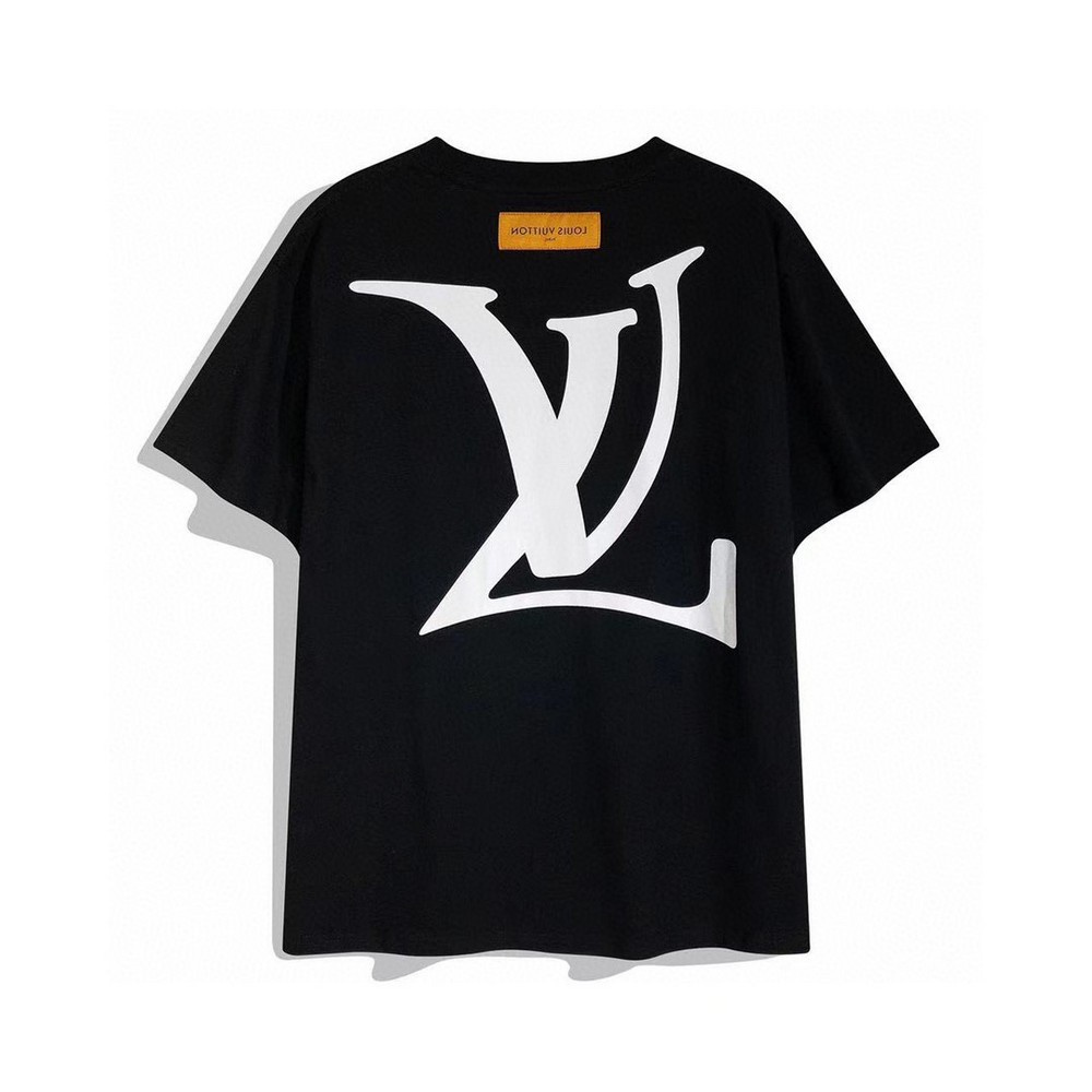 Áo Thun cotton Ngắn Tay In logo L1V Kèm Thẻ Thời Trang Cho Nam Nữ