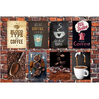 Tranh Thiếc ~A4 "Quán Coffee,Cafe" V3