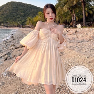 Bigsize Đầm trễ vai D1024
