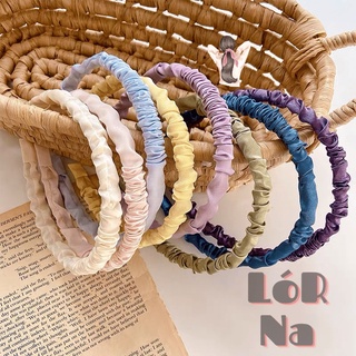Cài tóc vải lụa satin nhúng bèo phong cách hàn quốc