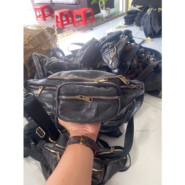 Túi đeo bao tử,túi Da bò