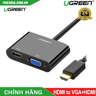 Cáp chuyển đổi hdmi to vga+ hdmi chính hãng ugreen 40744