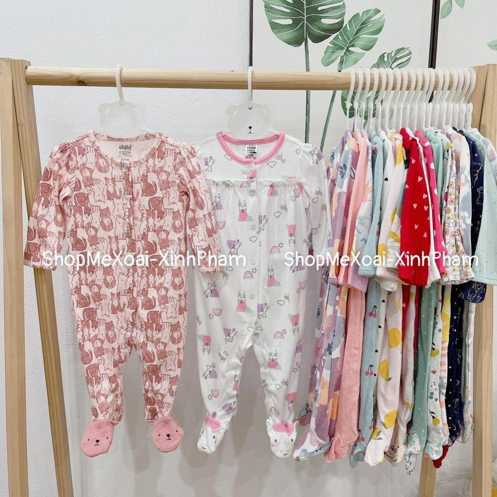 [Size 6M 5-7kg link 3] Body sleep cotton Kéo khóa 2 chiều hoặc cúc bấm hiệu Car.ter xuất dư