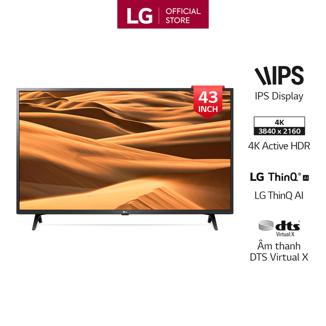 [Mã ELLGJAN giảm 3% đơn 250K] Miễn công lắp đặt - Smart Tivi LG 43 Inch UHD 4K 43UM7300PTA - Model 2019