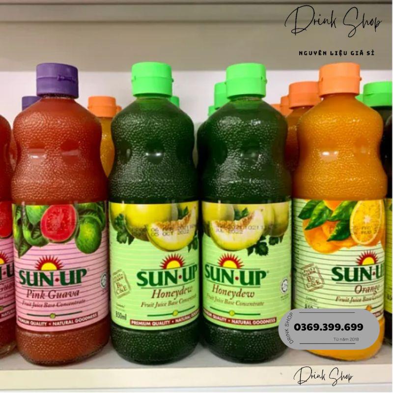 Nước ép Sun up đào, bạc hà, ổi, cam, trà xanh, nho, thơm ..-